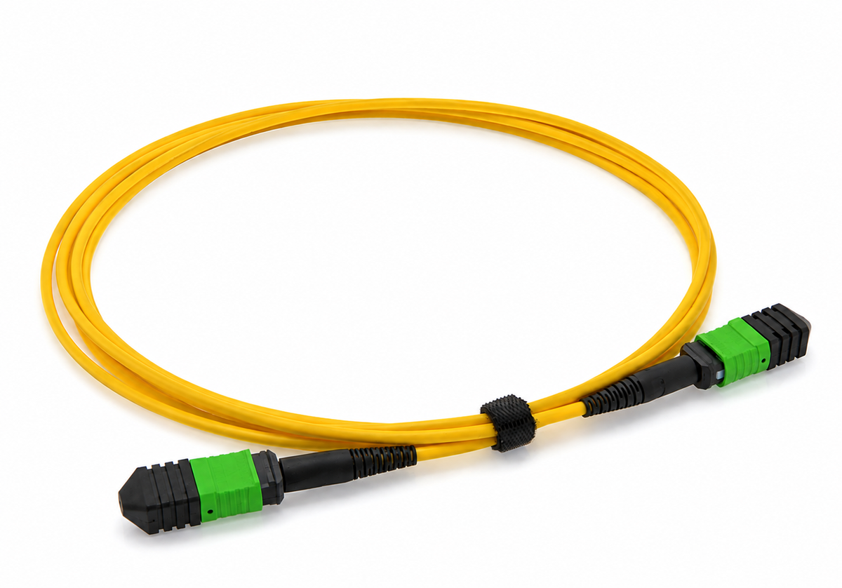 F2601 Low Loss 12F MPO/APC Female-12F MPO/APC Female SMF Type B 12F Yellow OFNP Patch Cord