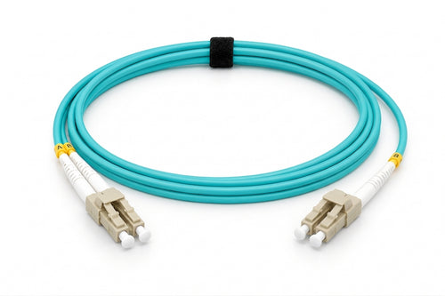 F4102 LC/PC-LC/PC Duplex OM4 Aqua OFNR Zipcord Patch Cord