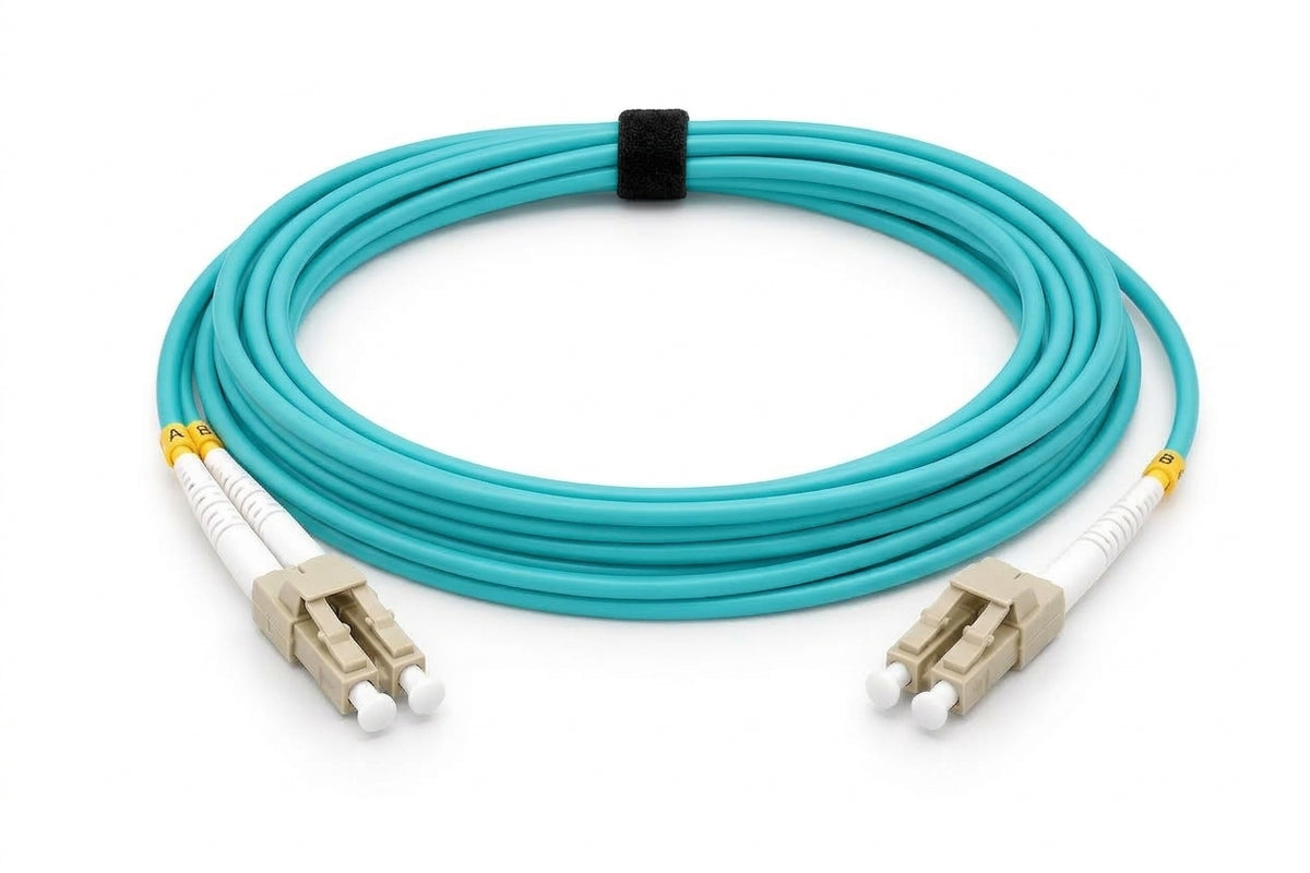 F4102 LC/PC-LC/PC Duplex OM4 Aqua OFNR Zipcord Patch Cord